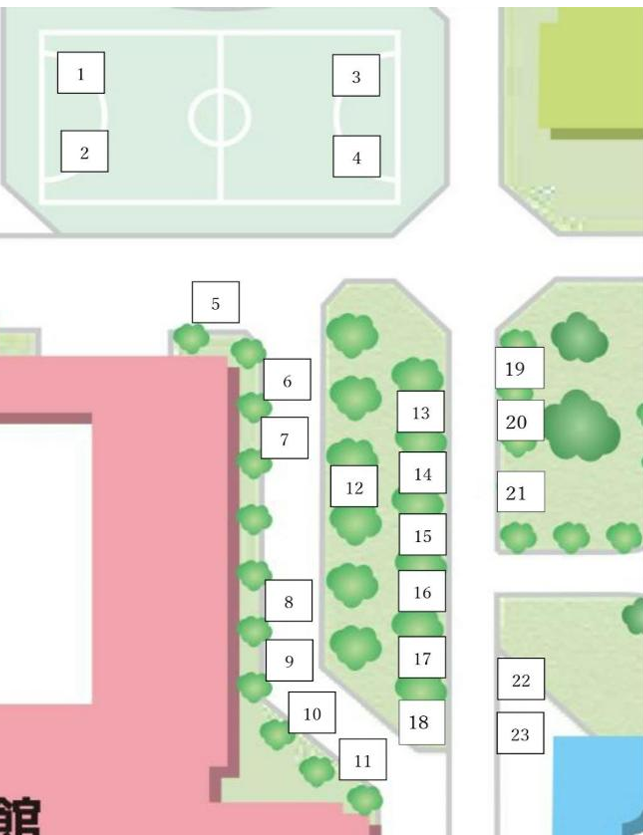 学内団体の配置図